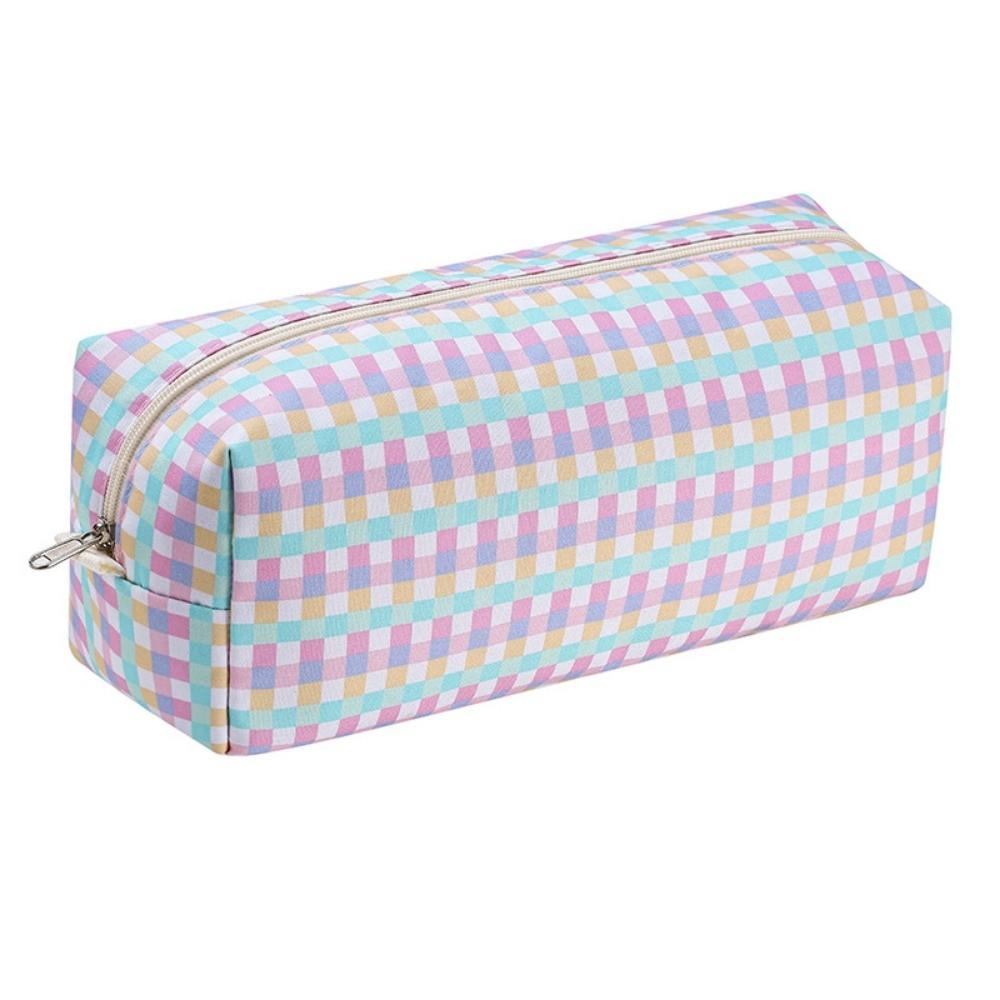 Soft Curler Storage Bag Plaid Pattern Curling Iron Carrying Case Bathroom Storage