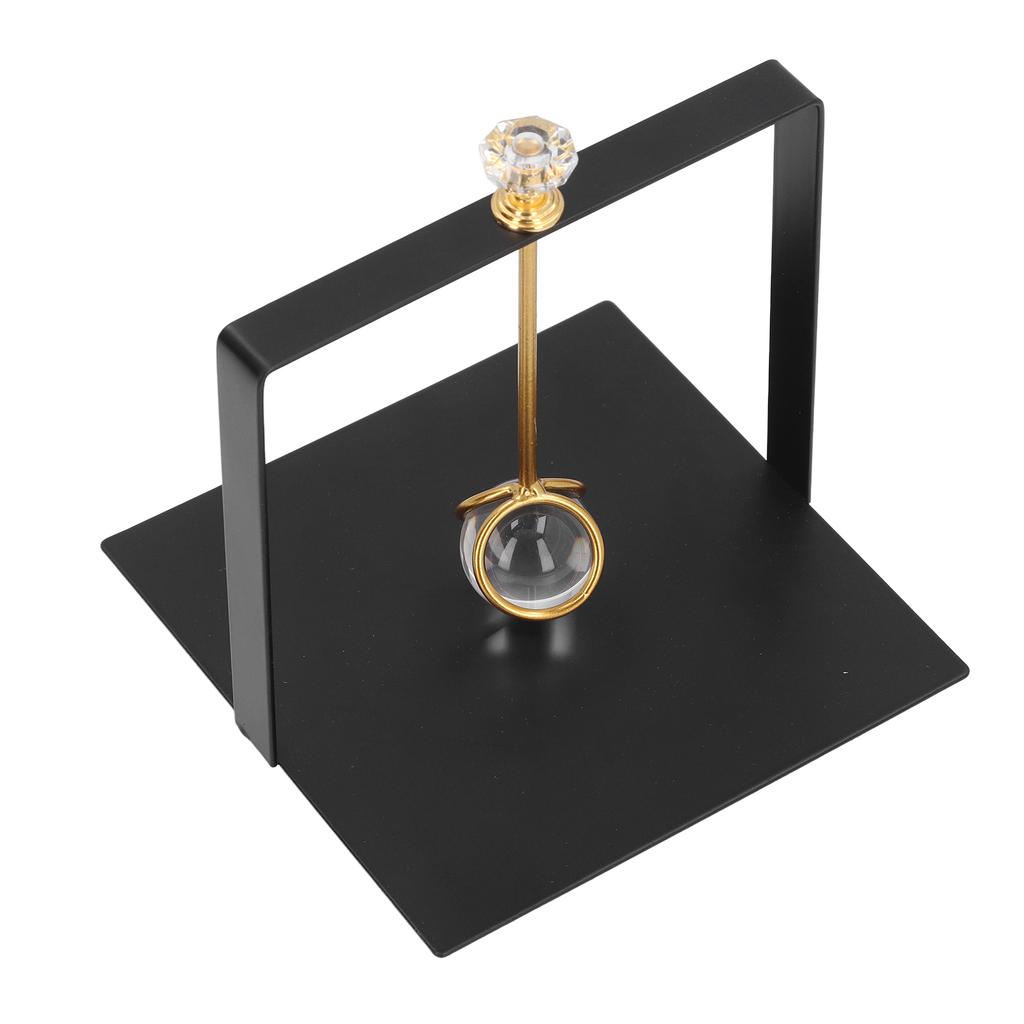 Napkin Dispenser with Weighted Glass Ball Rectangular Elegant Iron Napkin Holder Tissue Stand for