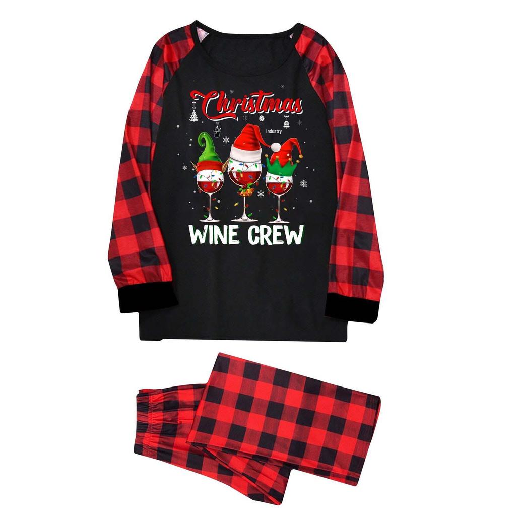 Family Christmas Plaid Pajama Set: Long-Sleeve T-Shirt & Pants
