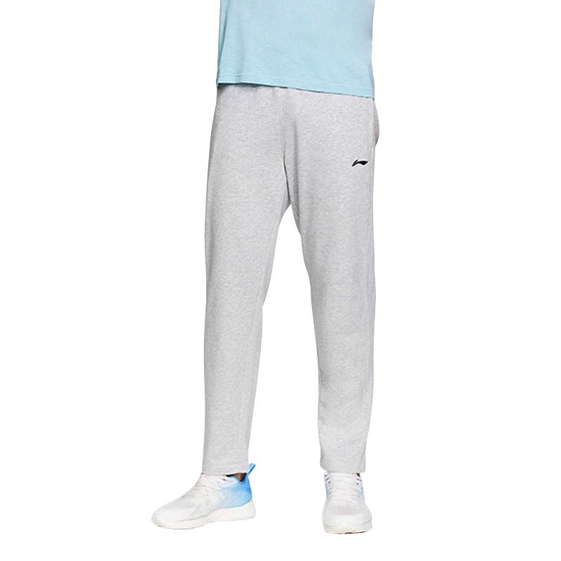 Логотип Li Ning Дышащие Удобные Студенческие Универсальные Повседневные Брюки Спортивные Брюки Прямого Покроя на Шнуровке Унисекс AWDU24-1