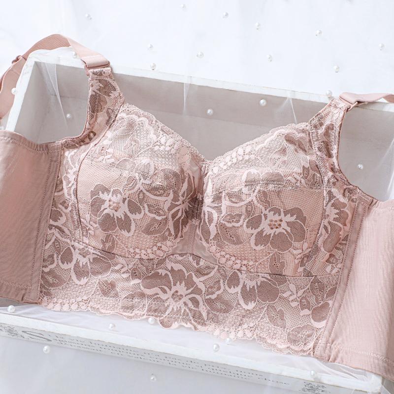 Женский кружевной бюстгальтер без косточек с полным покрытием, без пены, 34, 36, 38, 40, 42 BCDEF, кружевной бюстгальтер пуш-ап