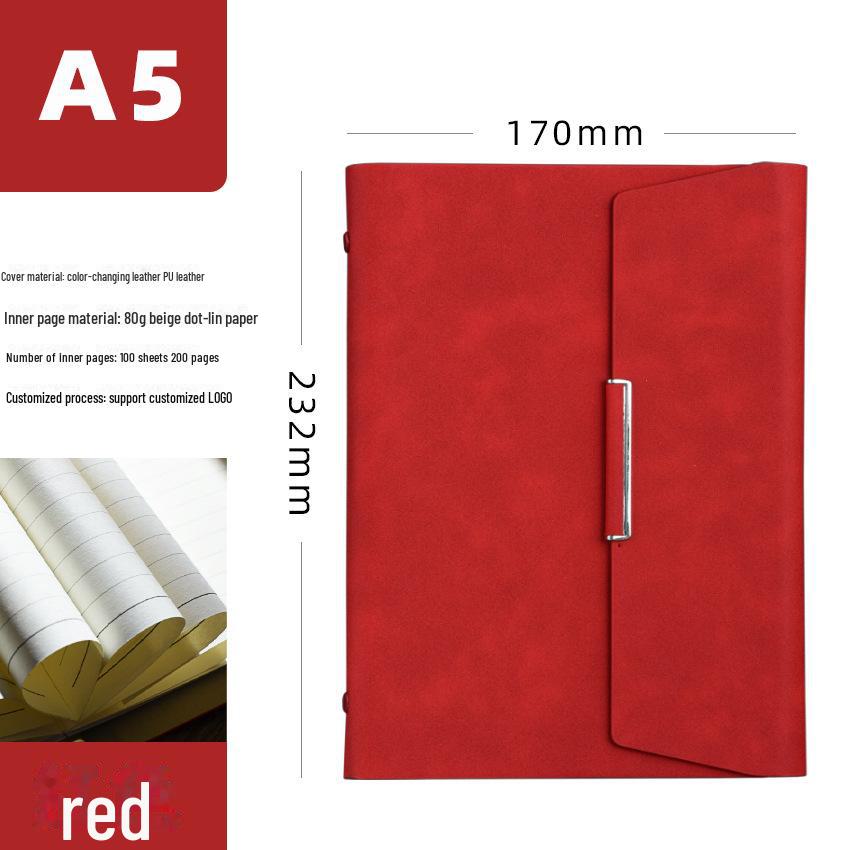 Блокнот формата А5 с тремя сложенными листами, с металлической пряжкой и подарочной коробкой с настраиваемым логотипом