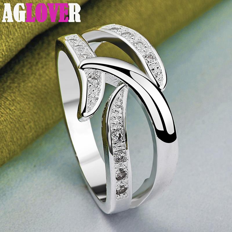 925 Sterling Silver AAA Zircon Ring Jewelry