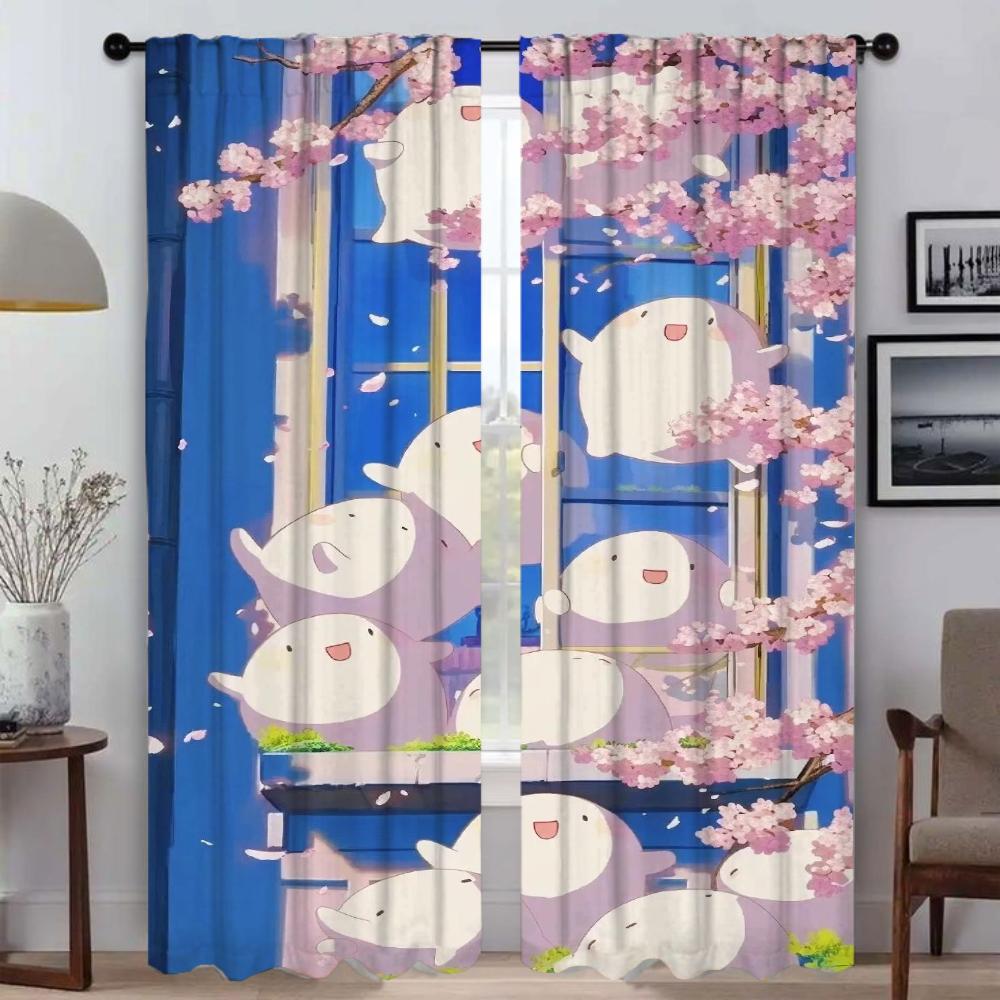 Wala Wala Home Interior Шторы для камеры, затемняющие шторы для комнаты, 2-панельные шторы, украшение на Хэллоуин, раздел, гостиная, ребенок