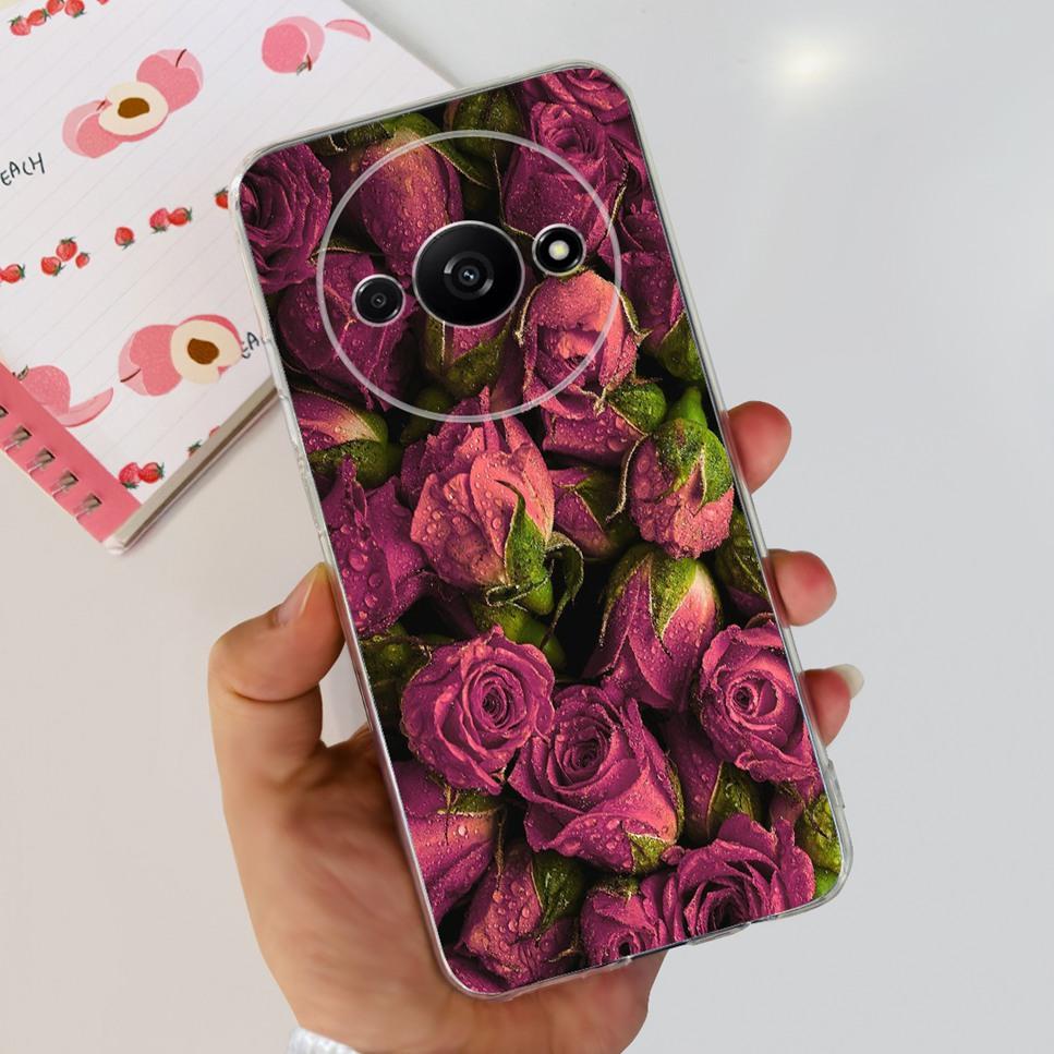 Для Xiaomi Redmi A3 4G Чехол Модная Девочка Мультяшный Принт Мягкий Силиконовый Задний Чехол Для Redmi A3 6.71" Ударопрочный Чехол для Телефона Funda