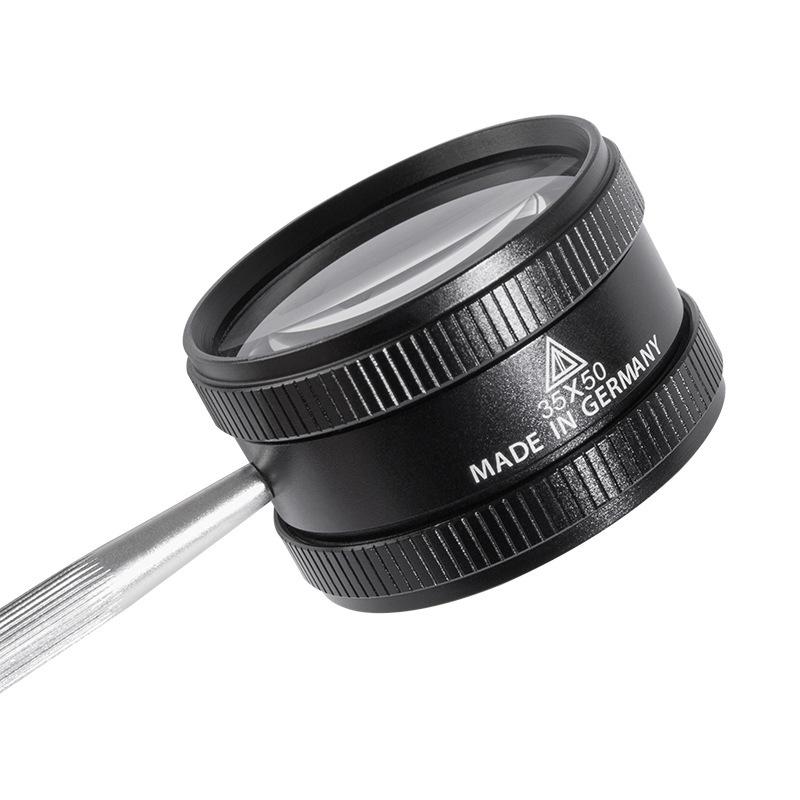 35x Handheld Magnifying Glass Optical Lens With Metal Handle High Magnification Loupe Reading Jewelry Stamps Magnifiers