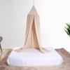 Round Dome Hanging Bed Canopy Mosquito Net Curtain for Baby Kid Reading Playing (Khaki)