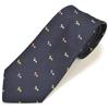 Paul Smith Silk Tie with Dog Pattern Blade Eps18w007 (8cm Width) /AE31-47/Navy