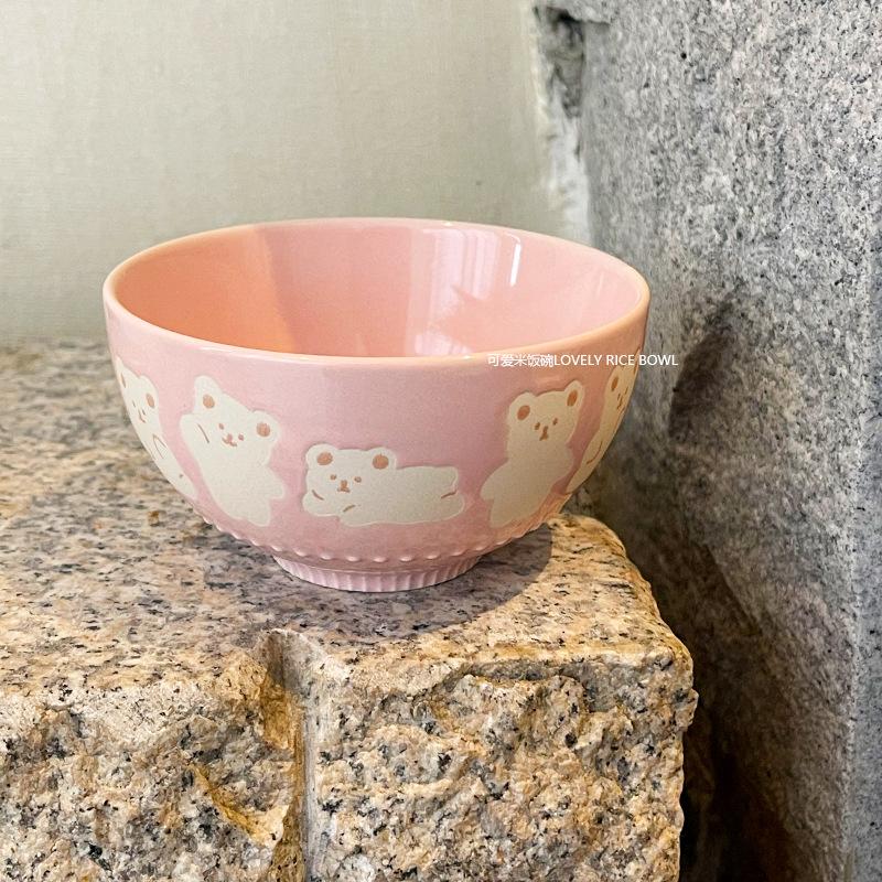 Японская расписанная вручную керамическая миска с изображением кошачьей мордочки, 4,5 дюйма, подглазурная цветная миска для риса с милым котом, миска для супа, кухонные принадлежности