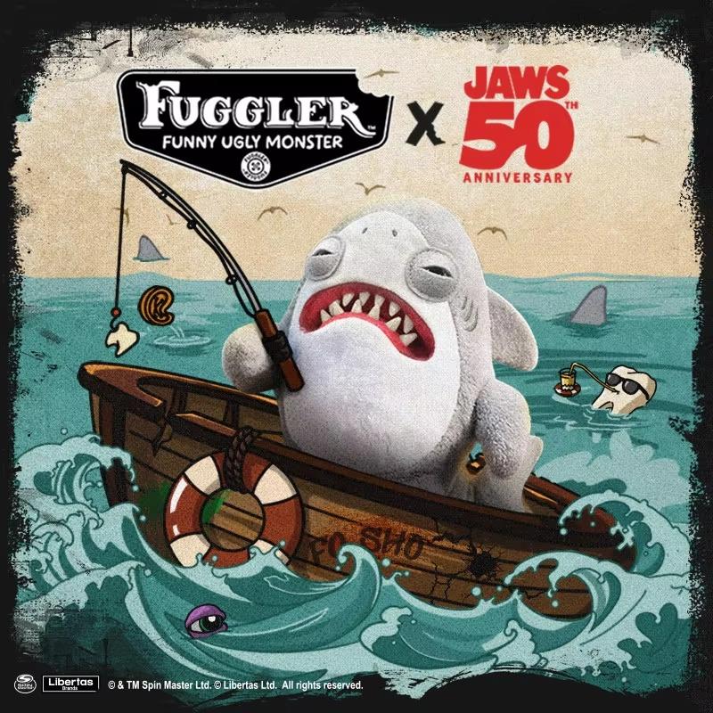 Genuine Stock Funny Ugly Monster X Jaws 50th Anniversary Cobrand Series Ugly-Cute Quirky Monster Plush Toy Surprise Gift