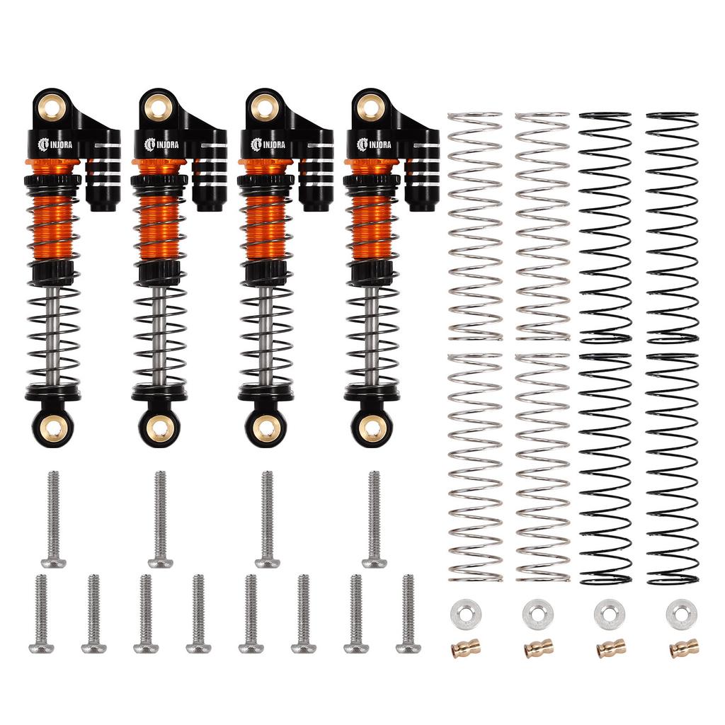 Injora 45Mm Aluminum Threaded Shock Absorber Oil Damper For 124 Rc Crawler Fms Fcx24 Fcx18 Upgrade