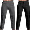Men Solid Color Slim Fit Long Pants Mid-rise Zipper Button Fly Pockets Straight Leg Leisure Trousers Streetwear