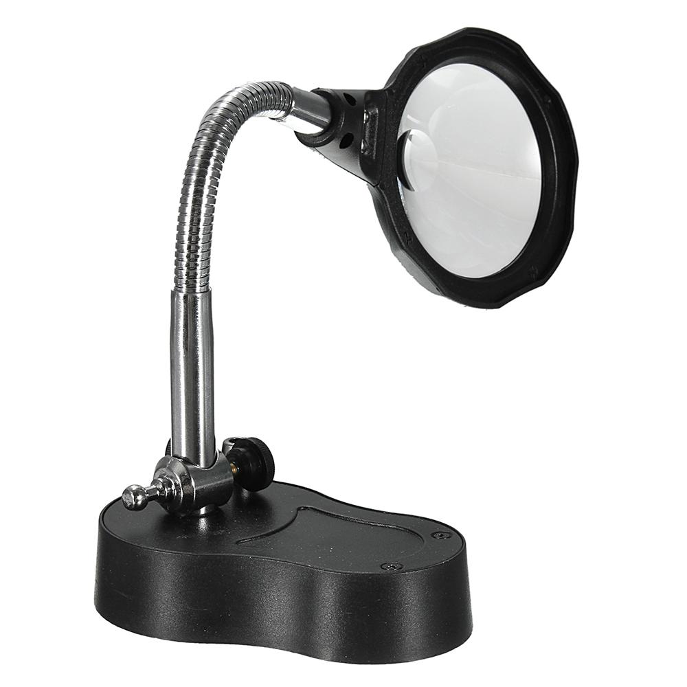 Soldering station, soldering magnification of glass magnifying LED light helps hand with 3X main lens and 12x