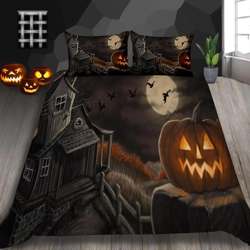 Halloween Duvet Cover Set Bedding Halloween Decor Mysterious Forest Bedding Set Double Queen King Size Quilt Cover