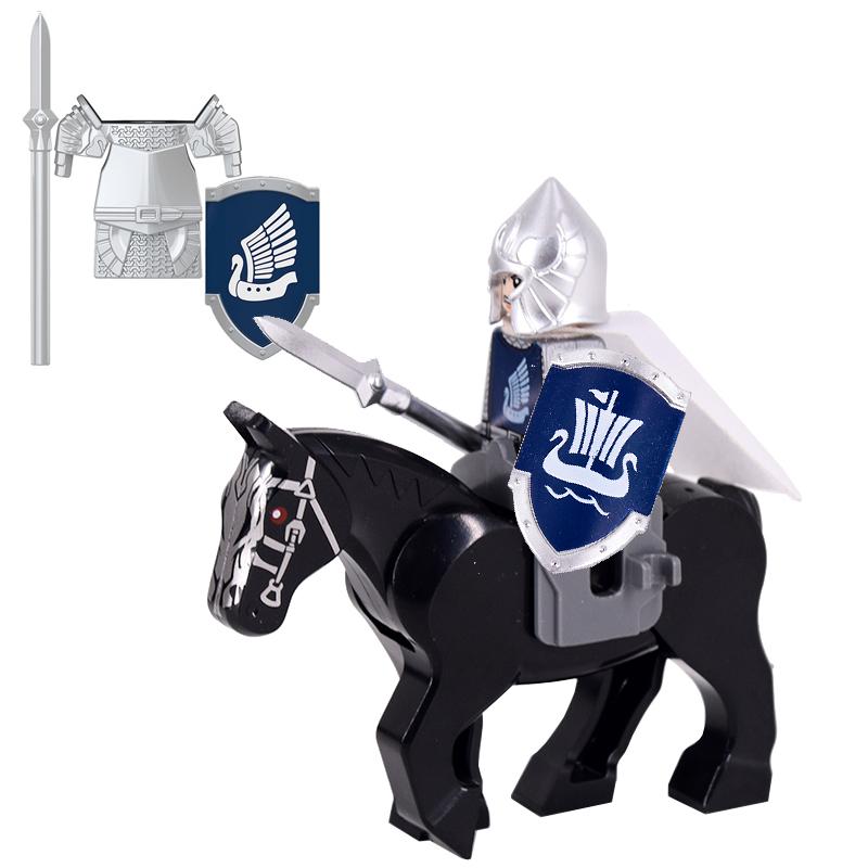 Medieval Rohan Gondor Knights Lotr Figures Building Blocks The Guard Soldier With War Horse Bricks Toys for Children XMAS Gifts