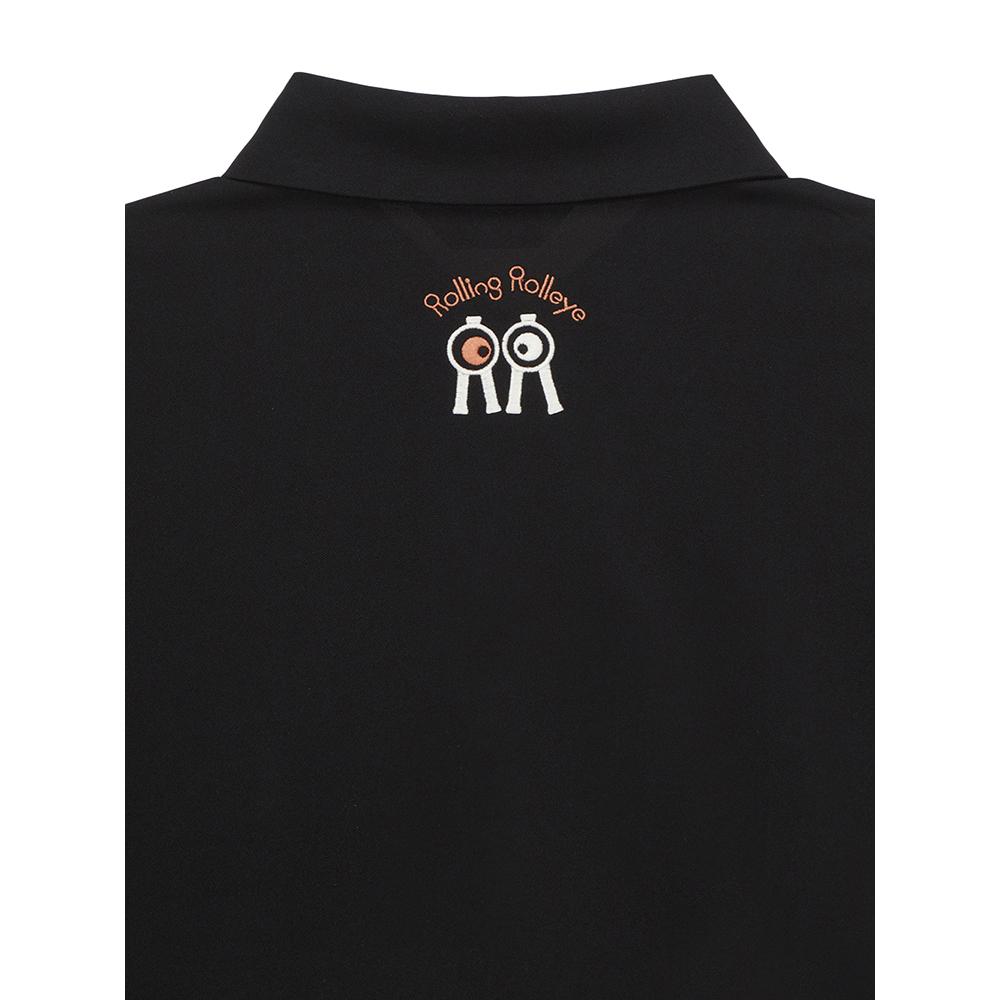 ROLLINGROLLEYE Rollroll Pk Collar T-Shirt Black