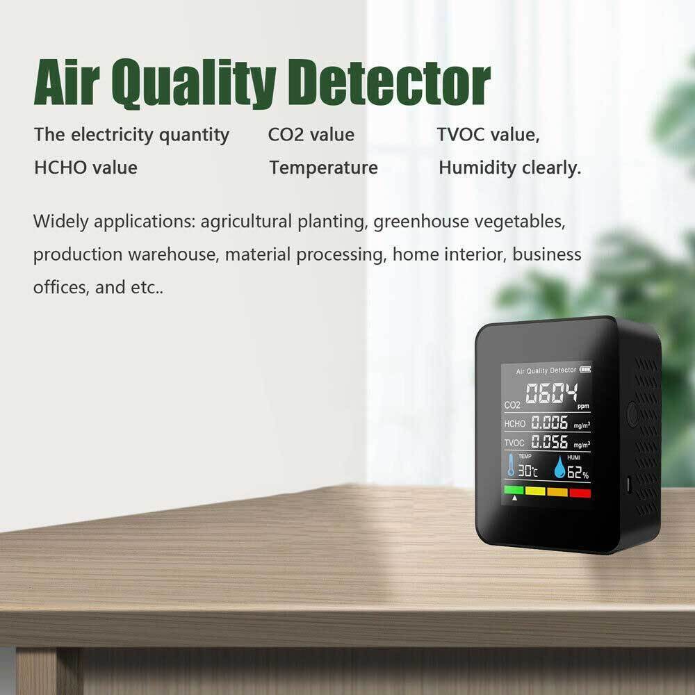 5-в-1 CO2 TVOC тестер качества воздуха тестер полупроводниковый детектор углекислого газа