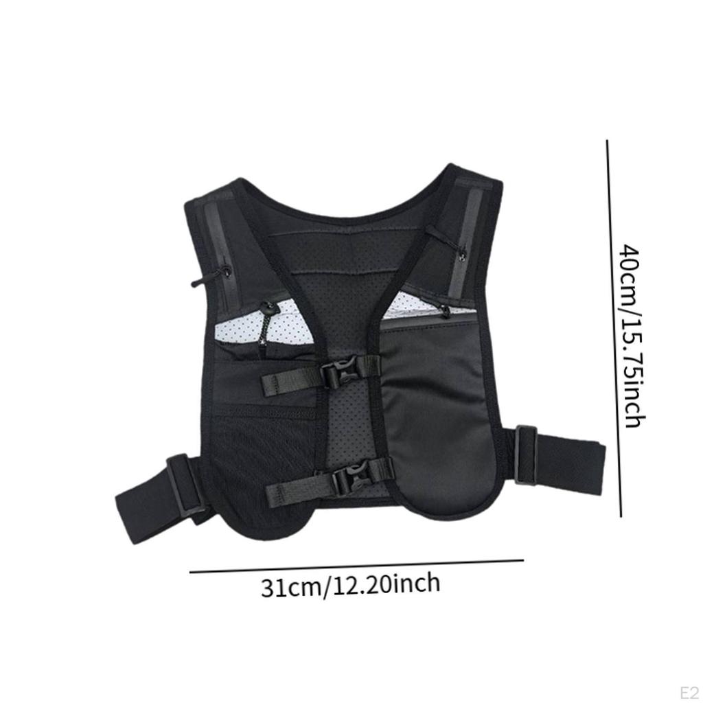 Жилет для бега, спортивный, многофункциональный, нагрудный, с регулируемым поясом для