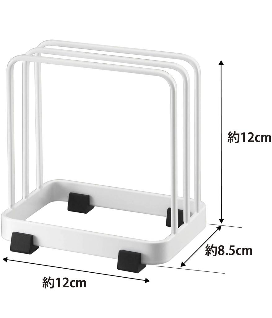 Подставка для разделочной доски Yamazaki Jitsugyo 7135, цвет белый, приблизительный. W12 x D8.5 x H12cm Tower Подставка для разделочной доски для хранения на кухне