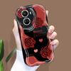 For Honor 90 Lite P30 Pro Infinix Hot 30 40 40i 40 Pro Smart 8 Pro Vivo V29e V30e Roses Pattern Wavy Edge Soft Silicone Full Lens Protect Phone Case