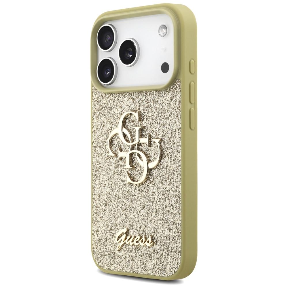 Guess Fixed Glitter Big 4G case for iPhone 17 Pro gold
