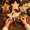 DlY Sparkling Christmas Pearl Diamond Art Star Tree Topper Kit Christmas Pearl Art Craft Xmas Star Ornament Tree Topper Decor