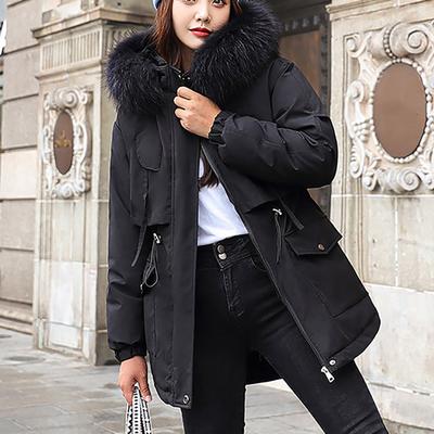 Женское зимнее утепленное и бархатное теплое повседневное пальто со шляпой
