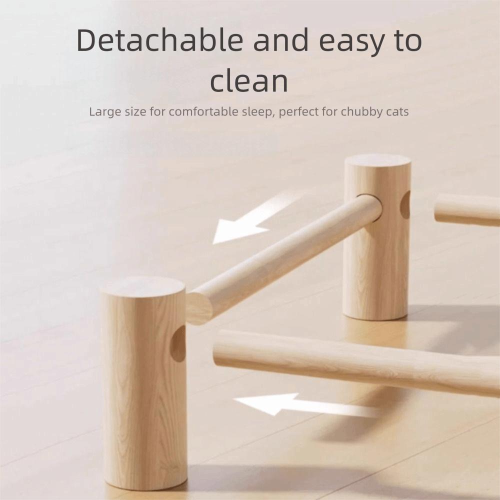 Wooden Frame Camp Bed Portable Cooling Bed Lazy Mat Pet Hammock For Small Pets