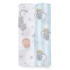 Aden Anais Essentials Set of 2 Disney Dumbo 112x112cm Muslin Cotton Newborn Baby Gift + (SWADAEDESWC20007DIJB) Swaddles, Swaddles,