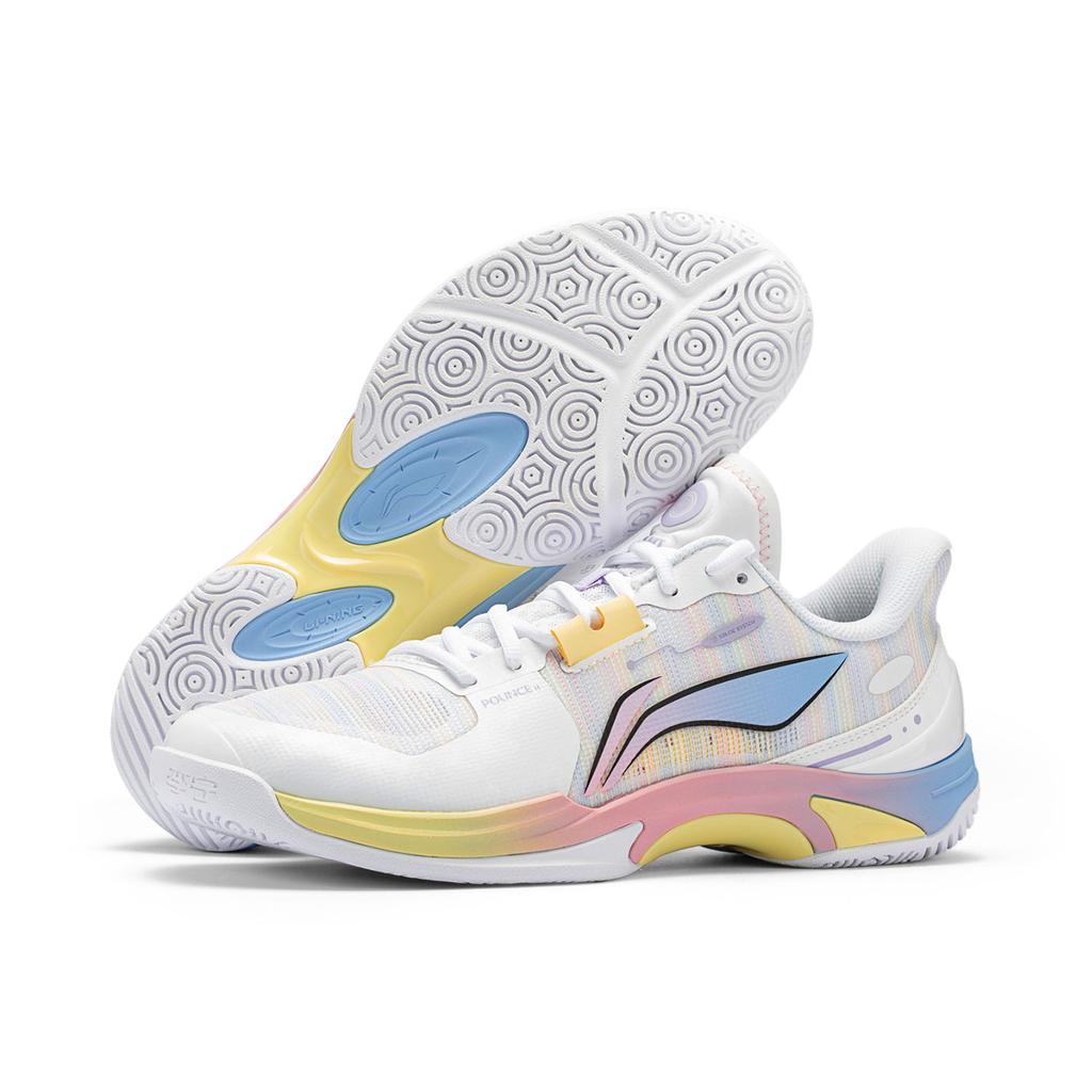 Li Ning Hunting II Амортизация Поддержка Отскок Низкие Бадминтонные Кроссовки Унисекс Стандартные Белые AYTV013-1