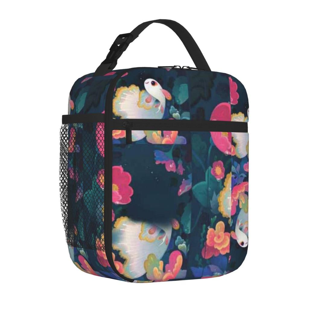 Bestselling Flower Guppy Casual Adult Lunch Bag Office To-Go Camping Lunch Bag