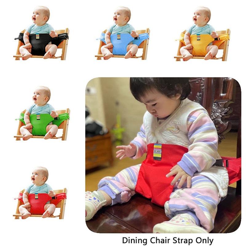 Складной детский безопасный стульчик для кормления с портативным дизайном и полиэстеровой тканью ярких цветов