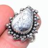 Dendrite Opal Handmade 925 Sterling Silver Jewelry Ring Size 8 R9p98