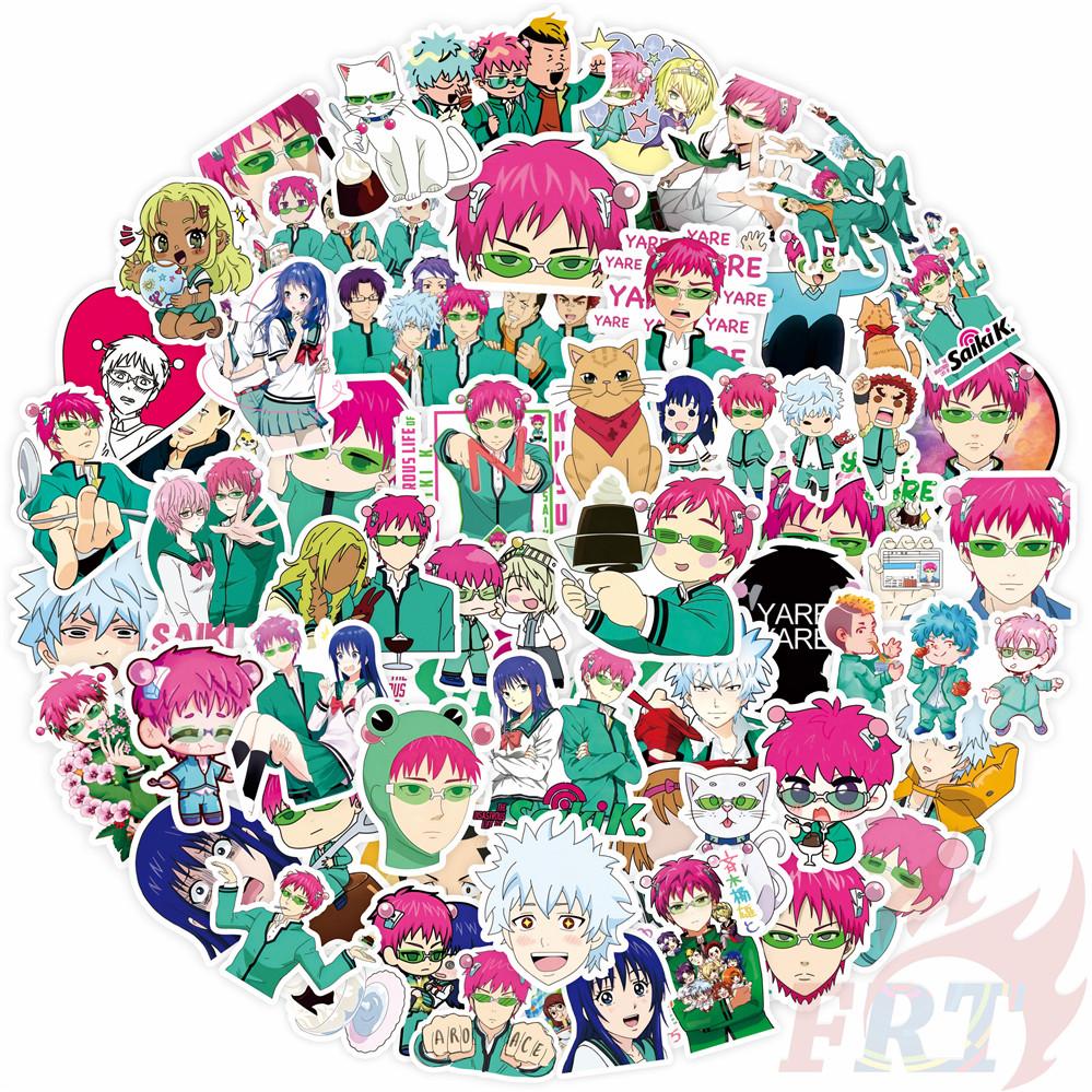 100Pcs/Set The Disastrous Life of Saiki K Series 01 Stickers DIY Scrapbooks Album Decor Decals Stickers