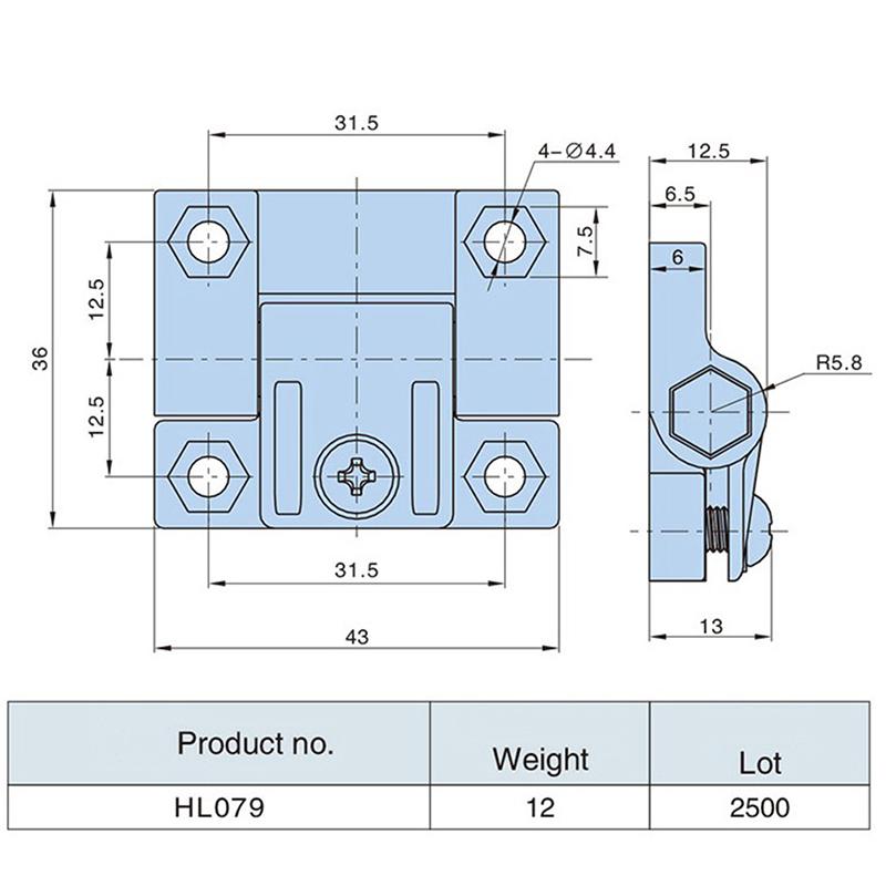 Петли для электрических шкафов Pa Black Amping Hinges Промышленное оборудование Металлические дверные петли для шкафов