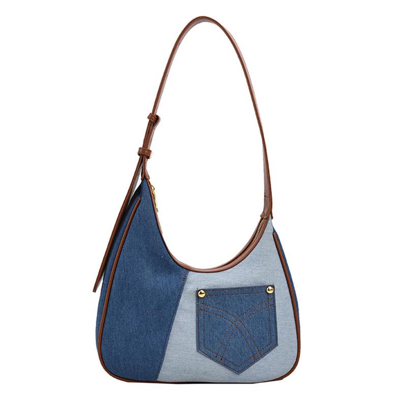 Модный дизайн Sense Denim Underarm Bag Популярные взрывные сумки Женская новая сумка Niche Light Luxury Single Shoulder Pack