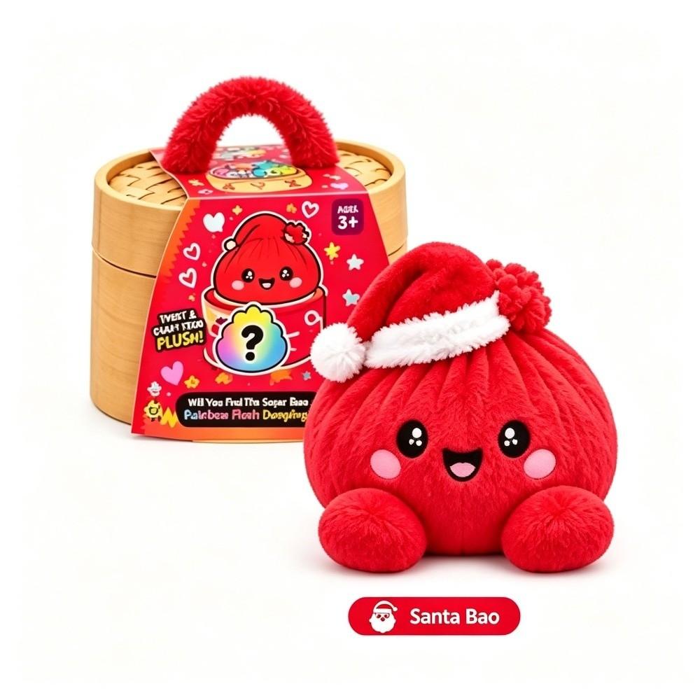 Fidget Giant Christmas Dumpling Pillow Soft Stuffed Steamed Bun Toy Kids&Adults Gift