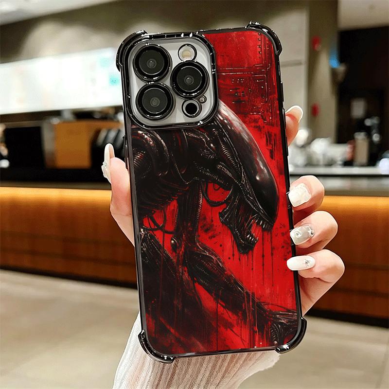 Крутой чехол для телефона с покрытием A-Alien X-Xenomorph для Iphone 16 17 Pro Max Air 16E 14 15 Plus 12 13 Mini Противоударный чехол с подушкой безопасности