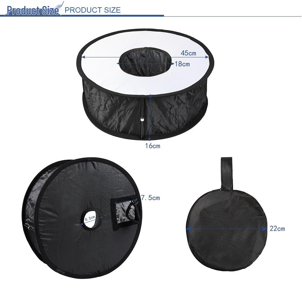Софтбокс для вспышки 30/40 см с круглой/серой картой, черно-белым тканевым чехлом и конической конструкцией