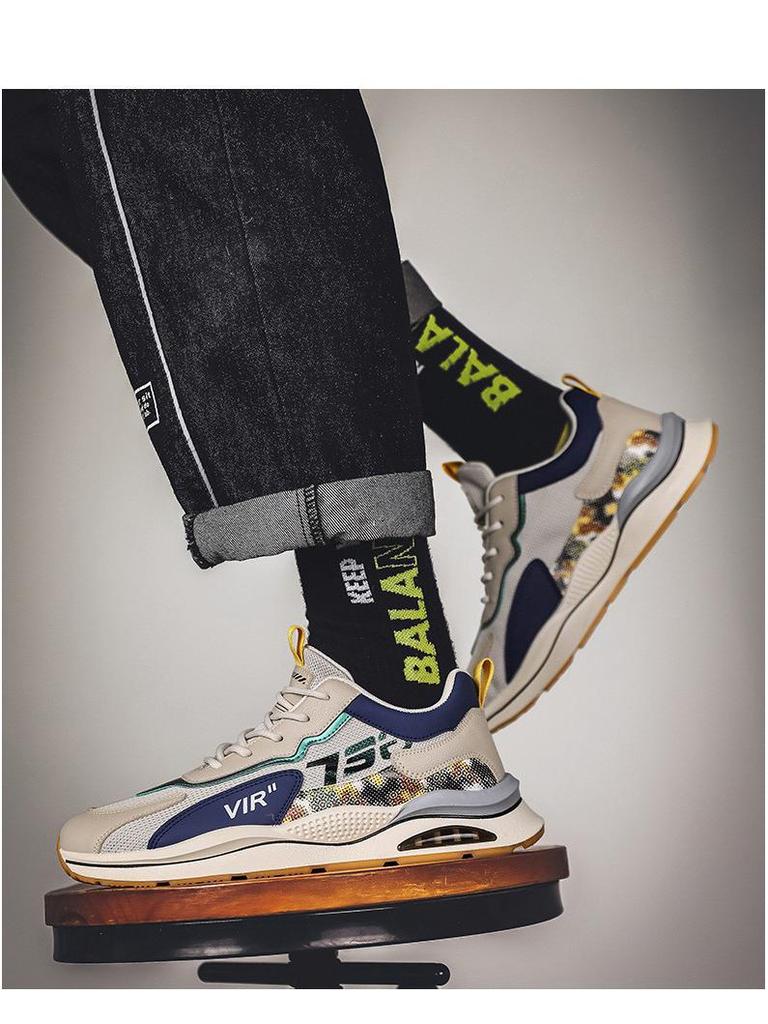 Men's 2025 Korean Mesh Casual Sneakers - Student Running & Dad Shoes