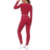 New contrasting color grinding low neck tight yoga suit high-end sports fitness suit running exercise suit