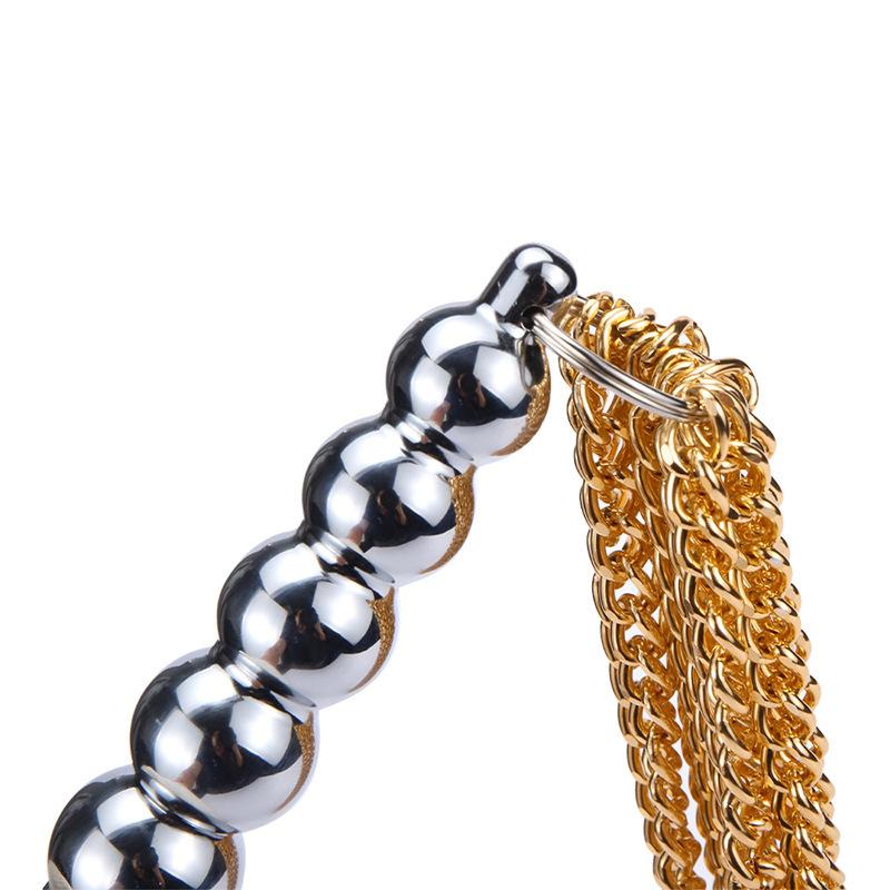 Металлическая Рукоятка Цепной Кнут Плеть Флирт Фантазия Лопатка Флирт Фантазия Секс-Игрушка Для Анального Секса Мастурбации