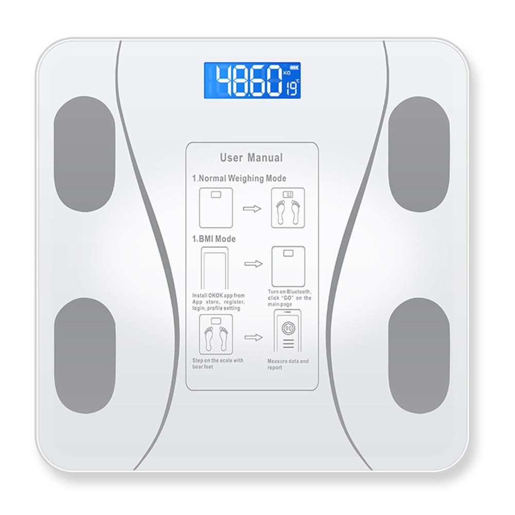 Bluetooth Smart Body Scale Напольные весы BMI Body Weight Scale LED Digital Electronic Weighting Scale Анализатор состава тела