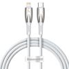 Baseus 1m Lightning To USB-C Cable, 20W PD Fast Charging, 480Mbps Data Transfer – White