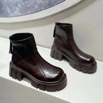 Ботильоны женские на среднем каблуке модная обувь зимние кожаные челси новые для ходьбы спортивный тренд уютные mujer de botas
