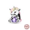 Original Owl Beads 100% 925 Silver Lucky Cat Elephant Charms Fit Original 925 Bracelet DIY Jewelry Making Women's Gift