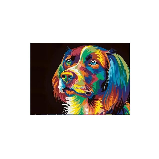 Solid Wood Frame Watercolor Lion Tiger Cat Canvas Painting Abstract Animals Pop Graffiti Posters and Prints Nordic Pictures for Living Room Decor