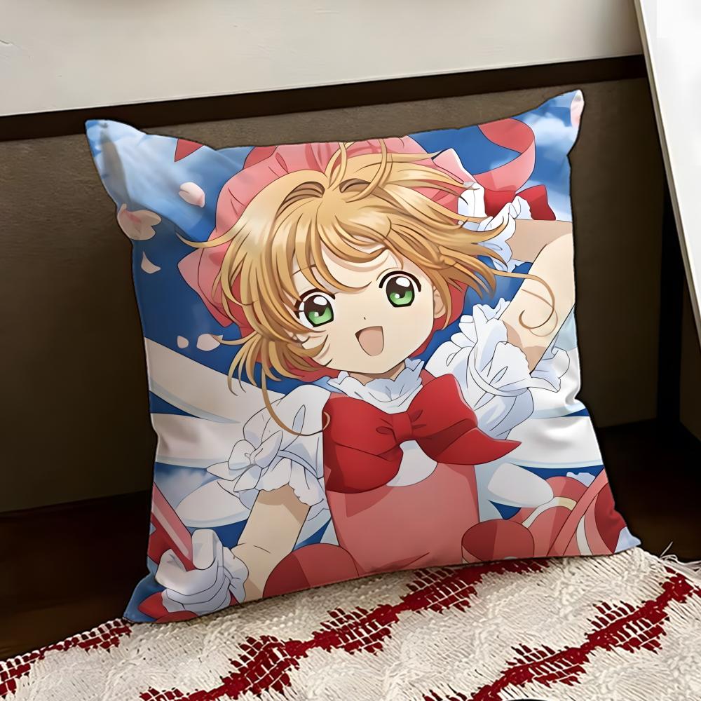 CCardcaptor SakuraS Cushion Cover Reversible Soft Durable Pillow Cover Home Car MultiScene Use for Daily Comfort