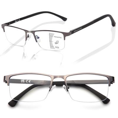 JIMMYORANGE Бифокальные очки для чтения, полуметаллические, для пожилых людей, простые, стильные, серые, с комфортом, мужские очки, оправа, оправа, мода, стильный, очки, дизайн,