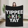 Джон Макклейн Рождественский Крепкий орешек Плед Yippee Ki Yay Фланелевый Оригинальный Теплый Плед для Покрывала Украшения Офиса